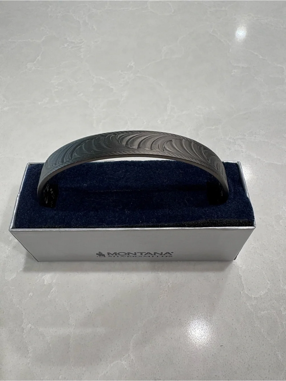 Montana Silversmiths Black Engraved Cuff Bracelet